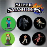  Sephiroth – Steve – Alex – Pyra – Kazuya – Mythra – New Smash Bros - Super Smash Bros - CoinMii Custom Amiibo Coins 