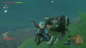 Wolf Link in Game with 20 Hearts Amiibo