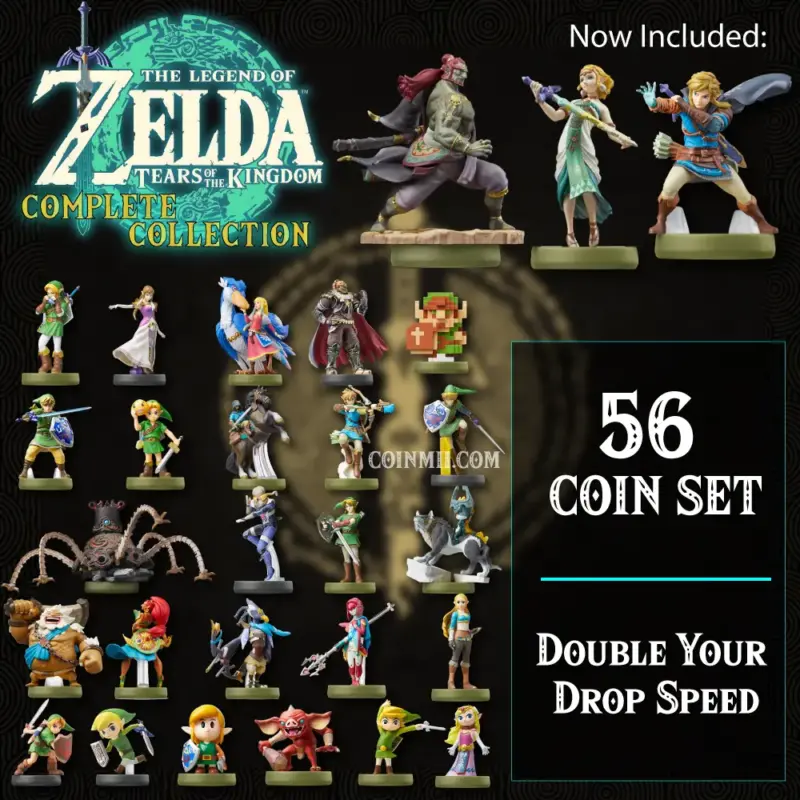 56 Coin "Premium" Set - Legend of Zelda: Complete Amiibo Coin Collection