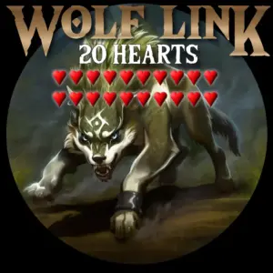 Wolf Link (Midna) – 20 Hearts - Legend of Zelda - CoinMii Custom Amiibo Coins