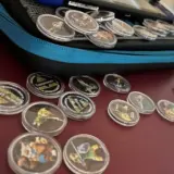 Legend of Zelda Amiibo Coins laying on desk