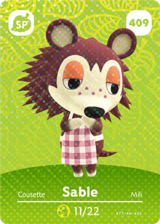  Sable – Series 5 - Animal Crossing: Series 5 - CoinMii Custom Amiibo Coins 