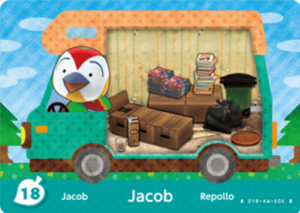 Jacob – New Leaf – No. 18 - Animal Crossing: Welcome Amiibo - CoinMii Custom Amiibo Coins