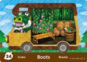 Boots – New Leaf – No. 34 - Animal Crossing: Welcome Amiibo - CoinMii Custom Amiibo Coins