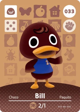 Bill – Series 1 - Animal Crossing: Series 1 - CoinMii Custom Amiibo Coins