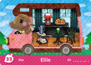 Ellie – New Leaf – No. 33 - Animal Crossing: Welcome Amiibo - CoinMii Custom Amiibo Coins