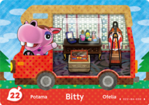 Bitty – New Leaf – No. 22 - Animal Crossing: Welcome Amiibo - CoinMii Custom Amiibo Coins