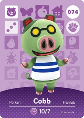 Cobb – Series 1 - Animal Crossing: Series 1 - CoinMii Custom Amiibo Coins