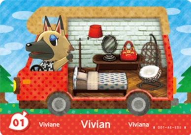  Vivian – New Leaf – No. 1 - Animal Crossing: Welcome Amiibo - CoinMii Custom Amiibo Coins 