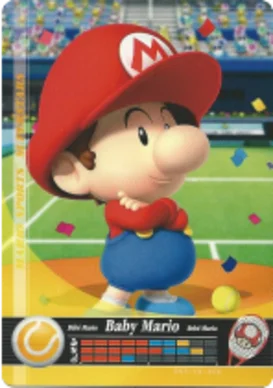Baby Mario – Tennis - Mario Sports Superstars - CoinMii Custom Amiibo Coins