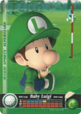 Baby Luigi – Golf - Mario Sports Superstars - CoinMii Custom Amiibo Coins