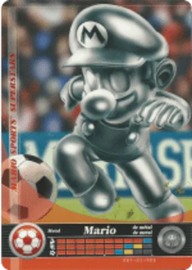  Metal Mario – Soccer - Mario Sports Superstars - CoinMii Custom Amiibo Coins 