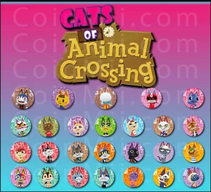 Animal Crossing: Cat Collection - Animal Crossing: Welcome Amiibo - CoinMii Custom Amiibo Coins