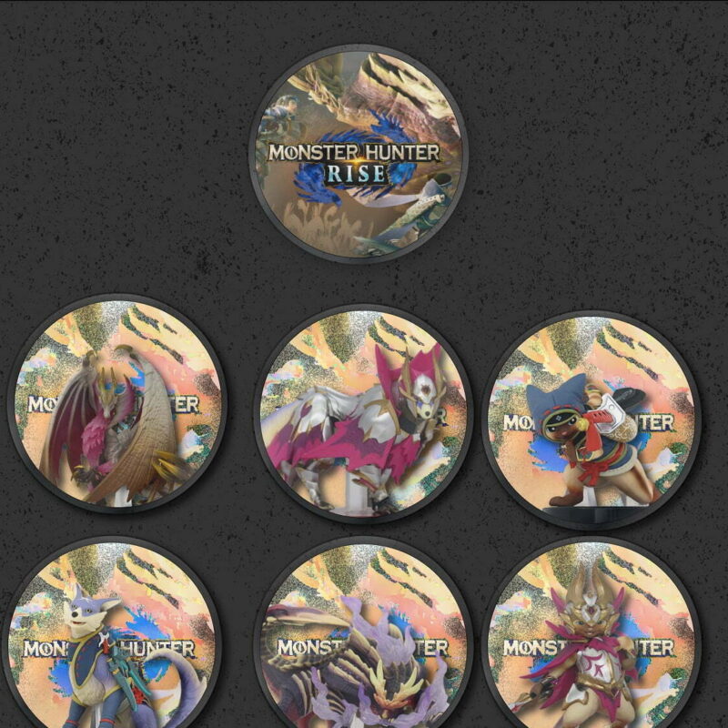  Monster Hunter Rise Amiibo Coin Collection - Monster Hunter - CoinMii Custom Amiibo Coins 
